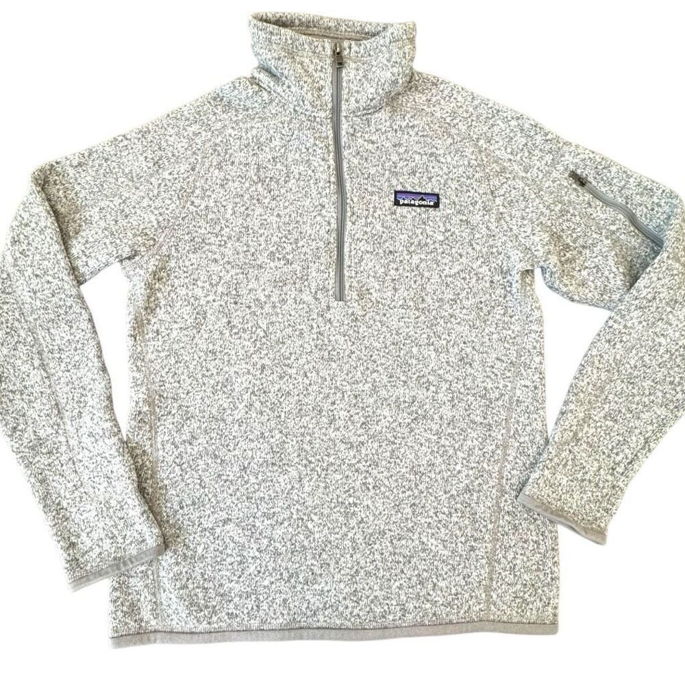 Patagonia Women's Better Sweater Quarter Zip Fleece Small Gray Pullover